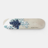 Fantastische golven van Kanagawa Custom Text Skateboard (Horizontaal)