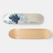 Fantastische golven van Kanagawa Custom Text Skateboard (Horizontaal)