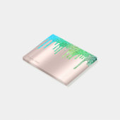 Fantastische gouden groene gouden zwarte Rozen Post-it® Notes (Schuin)