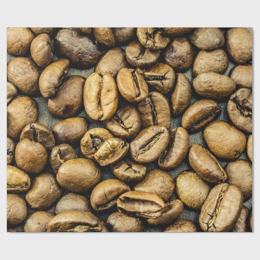 Fantastische gouden koffiebonen cadeaupapier (Vlak)