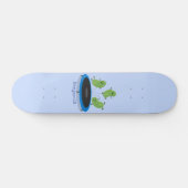 Fantastische groene bonen op trampoline-cartoon skateboard (Horizontaal)