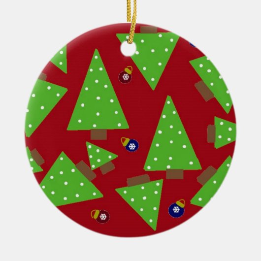 Fantastische groene kerstbomen en decoraties (Voorkant)