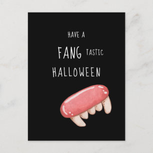 Fantastische Halloween   Spooky Vampire Fangs Feestdagenkaart