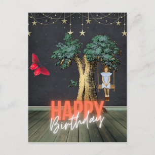 Fantastische Happy Birthday Surreal Veranderde Kun Briefkaart