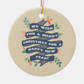 Fantastische kerstfeestdag keramisch ornament (Voorkant)