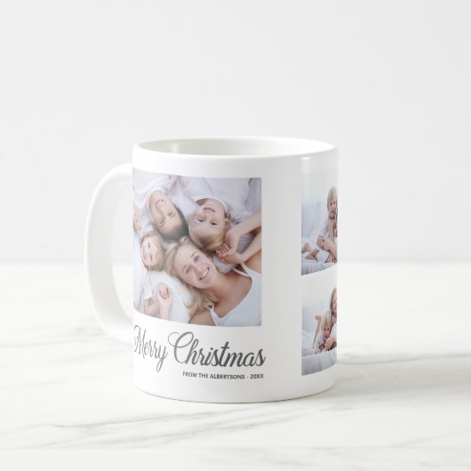 Fantastische kerstfeestelijke fotocadeau koffiemok (Voorkant links)