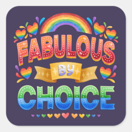 Fantastische keuze van LGBT-Sticker Vierkante Sticker