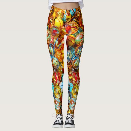Fantastische kleurrijke neonvlekken leggings (Voorkant)