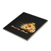 Fantastische kunst van de fiermotor tegeltje (Zijkant)