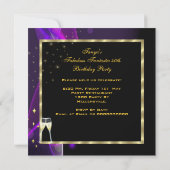 Fantastische, moderne Paarse gouddag Kaart (Achterkant)