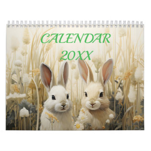 Fantastische natuur bos wilde dieren aquarel kalender