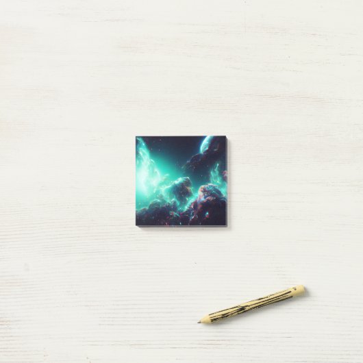 Fantastische Nebula Abstracte Ruimte 8 Post-it® Notes (Op bureau)