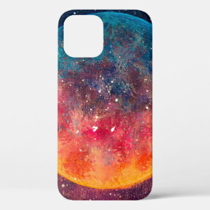 Fantastische olie schildert prachtige grote planee iPhone 12 hoesje