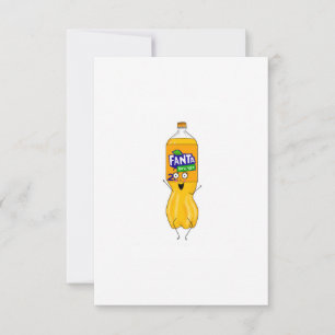 Fantastische, oranje frisdrank op maat bedankkaart