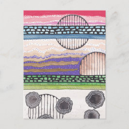 Fantastische, originele gemengde media-illustratie briefkaart