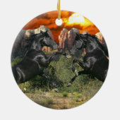 Fantastische paarden: Black Magic Keramisch Ornament (Achterkant)