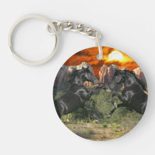 Fantastische paarden: Black Magic Sleutelhanger