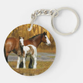 Fantastische paarden: Mare & Foal Sleutelhanger (Achterkant)