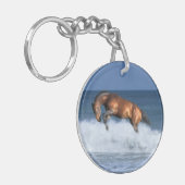 Fantastische paarden: Selle Francais & Zee Sleutelhanger (Voorkant Links)