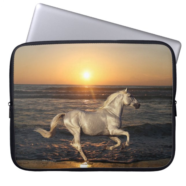 Fantastische paarden: Sunset Laptop Sleeve (Voorkant)