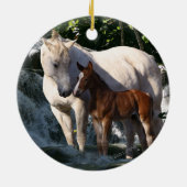 Fantastische paarden: Waterval Keramisch Ornament (Achterkant)