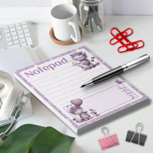 Fantastische Paarse Katten Notities Ontwerp Notitieblok