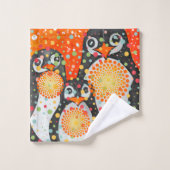 Fantastische pinguïns bad handdoek (Wasdoekje)