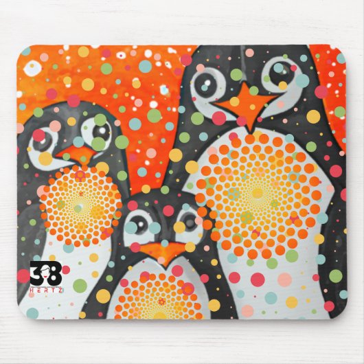 Fantastische pinguïns muismat (Voorkant)