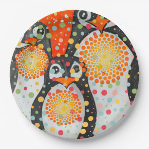 Fantastische pinguïns papieren bordje