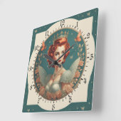 Fantastische prinses vierkante klok (Hoek)