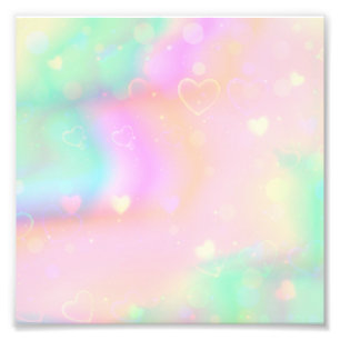 Fantastische regenboogachtergrond. Vectorillustrat Foto Afdruk