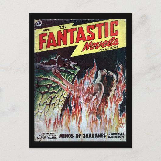 Fantastische romans v03 n04 (1949-11.Popular)_Pulp Briefkaart (Voorkant)