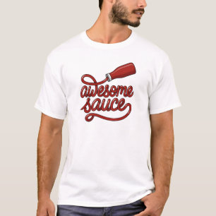 Fantastische Saus Ketchup Fles Voedsel Grappige Ku T-shirt