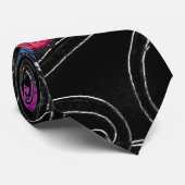 Fantastische schedel en gekleurde vlinders stropdas (Opgerold)