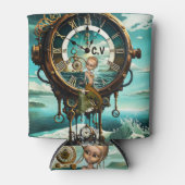 Fantastische steampunk zee klok blikjeskoeler (Voorkant)
