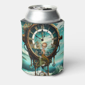 Fantastische steampunk zee klok blikjeskoeler (Blikje Achterkant)