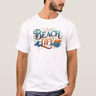 Fantastische STRANDLEVEN Kunst Design T-shirt
