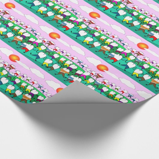 Fantastische tandheelkundige kunstgeschenken cadeaupapier (Hoek)