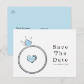 Fantastische Verlovingsring Trouwring Save The Dat Briefkaart (Voorkant / Achterkant)