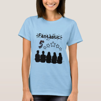 Fantastische vijf familie vrienden t-shirt