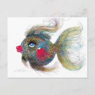 Fantastische vis: Kissiefish Post Cards Briefkaart