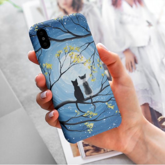 Fantastische volle maan met katten Case-Mate iPhone case