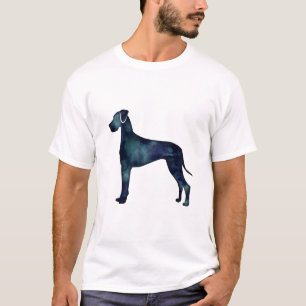 Fantastische Waterverf voor donkere honden Silhoue T-shirt