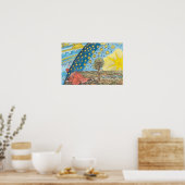 Fantastische weergave van het zonnestelsel poster (Keuken)