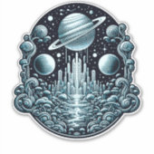 Fantastische werelden van de ruimte 408 sticker (Voorkant)