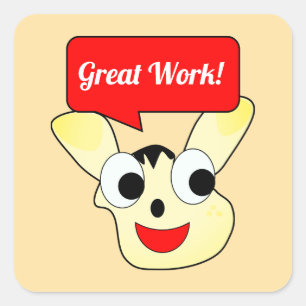 Fantastische werkstickers vierkante sticker