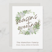 Fantastische witte kerst met kerstmis feestdagenkaart (Voorkant / Achterkant)