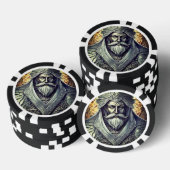 Fantastische Wizard Poker Chips, zwart gestreepte  Poker Chips (Opstapeling)