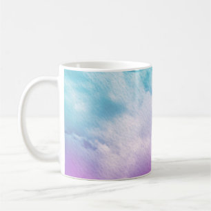 fantastische zachte cloud met pastelverloopkleur e koffiemok