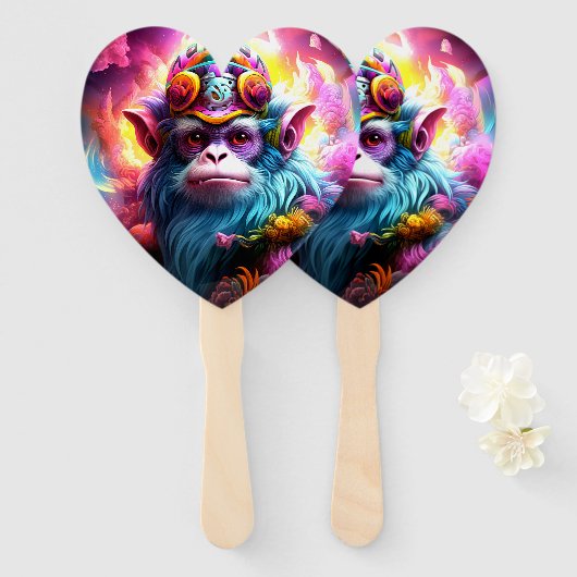 Fantasy Aap Handwaaier (Voorkant en achterkant)